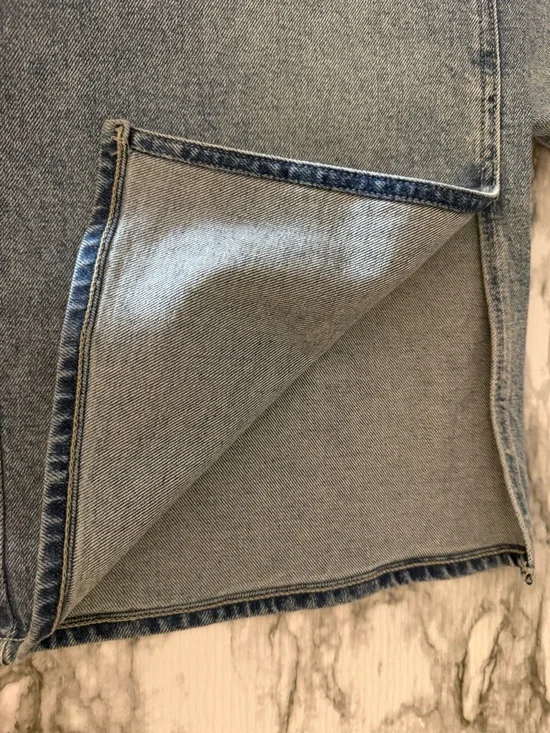 NWT PAIGE Sawyer Wide Leg Jeans Women’s Size 33 Anja Split High Rise $269 - Picture 8 of 9